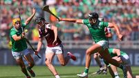 GAA All-Ireland Senior Hurling Championship Final Galway vs Limerick Gavin Lee with Adam English and Gearoid Hegarty 19/7/2026