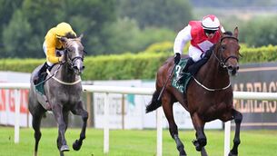 <p>Atlantic Bridge and Wayne Lordan win the Irish Stallion Farms EBF Maiden. Pic: Healy Racing</p> <p>Atlantic Bridge and Wayne Lordan win the Irish Stallion Farms EBF Maiden. Pic: Healy Racing</p>