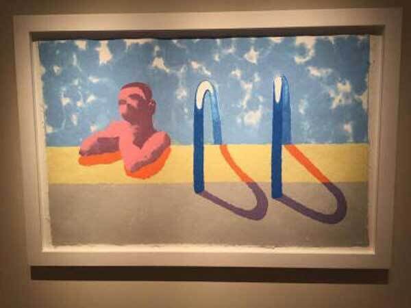 Gary in the Pool by David Hockney, 1978, was priced at £650,000 at Offer Waterman London. Gary in the Pool by David Hockney, 1978, was priced at £650,000 at Offer Waterman London.