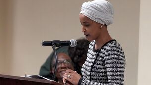 <p>Rep. Ilhan Omar, D-Minn., speaks during a town hall in Minneapolis, Tuesday, Jan. 27, 2026. (Richard Tsong-Taatarii/Star Tribune via AP)</p> <p>Rep. Ilhan Omar, D-Minn., speaks during a town hall in Minneapolis, Tuesday, Jan. 27, 2026. (Richard Tsong-Taatarii/Star Tribune via AP)</p>
