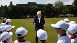 <p>THE NEXT GENERATION: Guest of honour Ronnie Delany at his alma mater, CUS Sports Day at College Park, Trinity College in 2018. Picture: David Fitzgerald/Sportsfile</p>