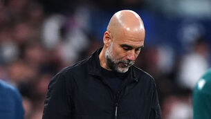 <p>Pep Guardiola’s Manchester City lost at Real Madrid. Pic: Bradley Collyer/PA</p>