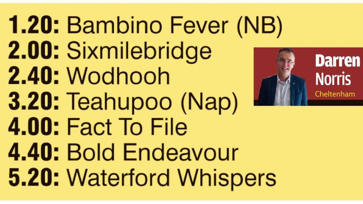 Darren Norris tips for Day 3