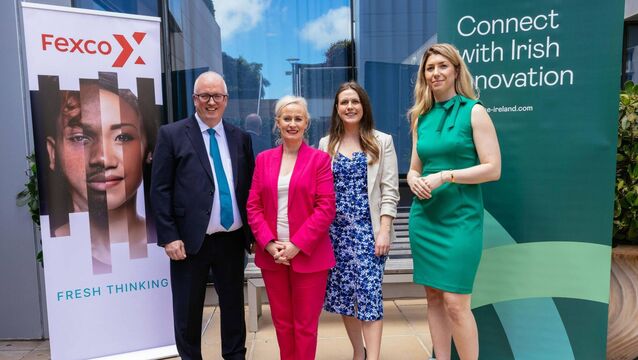 <p>Fexco chief executive Neil Hosty, minister of state Niamh Smyth, Fexco's Laura Normile, and Enterprise Ireland's Maria Gagic. Fexco has announced a strategic partnership with PayPal as part of a multimillion euro expansion in the US.</p>