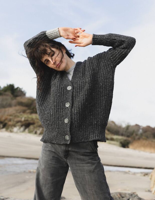 Pearl Reddington models her own knitwear. Pearl Reddington models her own knitwear.