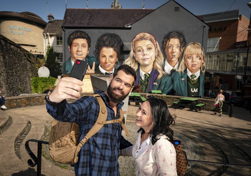 A Derry Girls mural