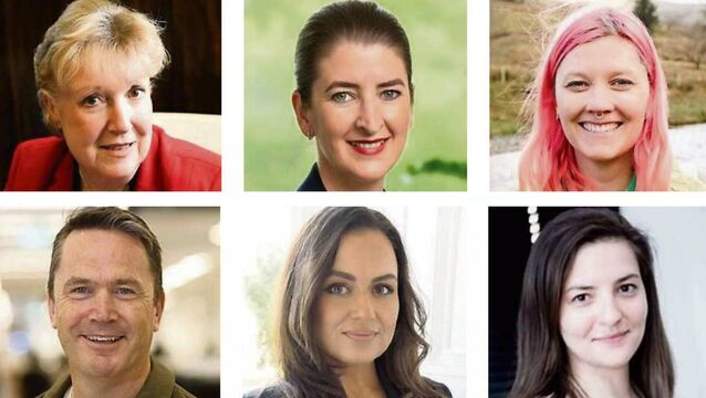 <p>New roles: (top row) Dr Orlaigh Quinn, Clair Schindler, Laura Costello; (bottom row) Eoin Tonge, Eva MacInnes, Dr Oana Peia. </p>