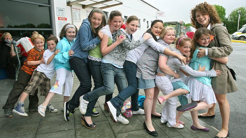 Jessie Buckley's family and fans welcome her at Kerry Airport in 2008 after her return from filming I'd Do Anything. Picture: Valerie O'Sullivan Jessie Buckley's family and fans welcome her at Kerry Airport in 2008 after her return from filming I'd Do Anything. Picture: Valerie O'Sullivan