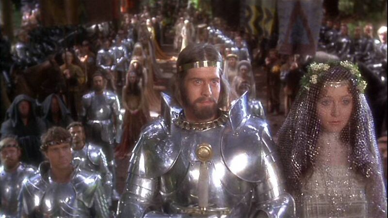 Nigel Terry and Cherie Lunghi in Excalibur. Nigel Terry and Cherie Lunghi in Excalibur.