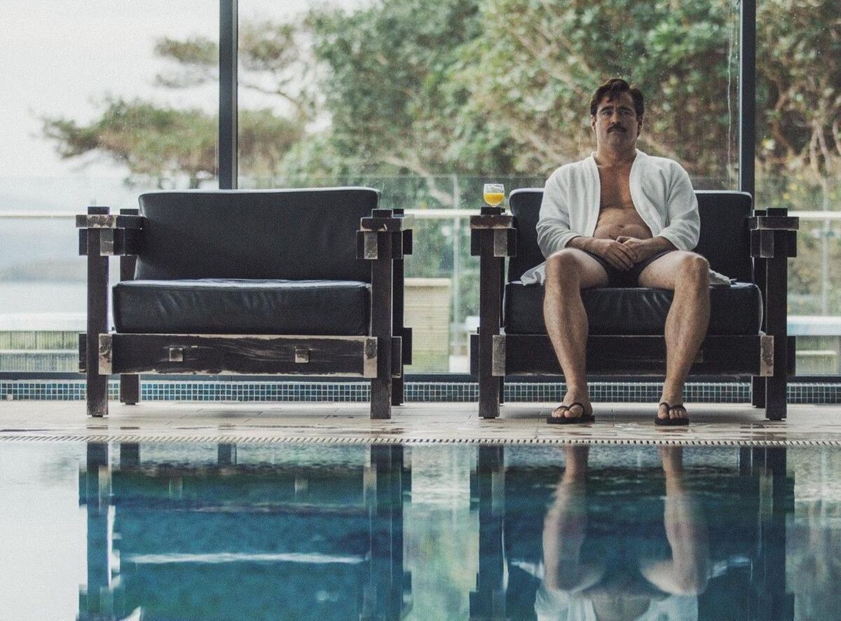 Colin Farrell on set at Parknasilla for The Lobster.