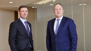 <p>Conor Murtagh Chief Financial Officer at Glenveagh Properties PLC and Stephen Garvey, Chief Executive at the Glenveagh Properties PLC. Photo Chris Bellew / Fennell Photography.</p>