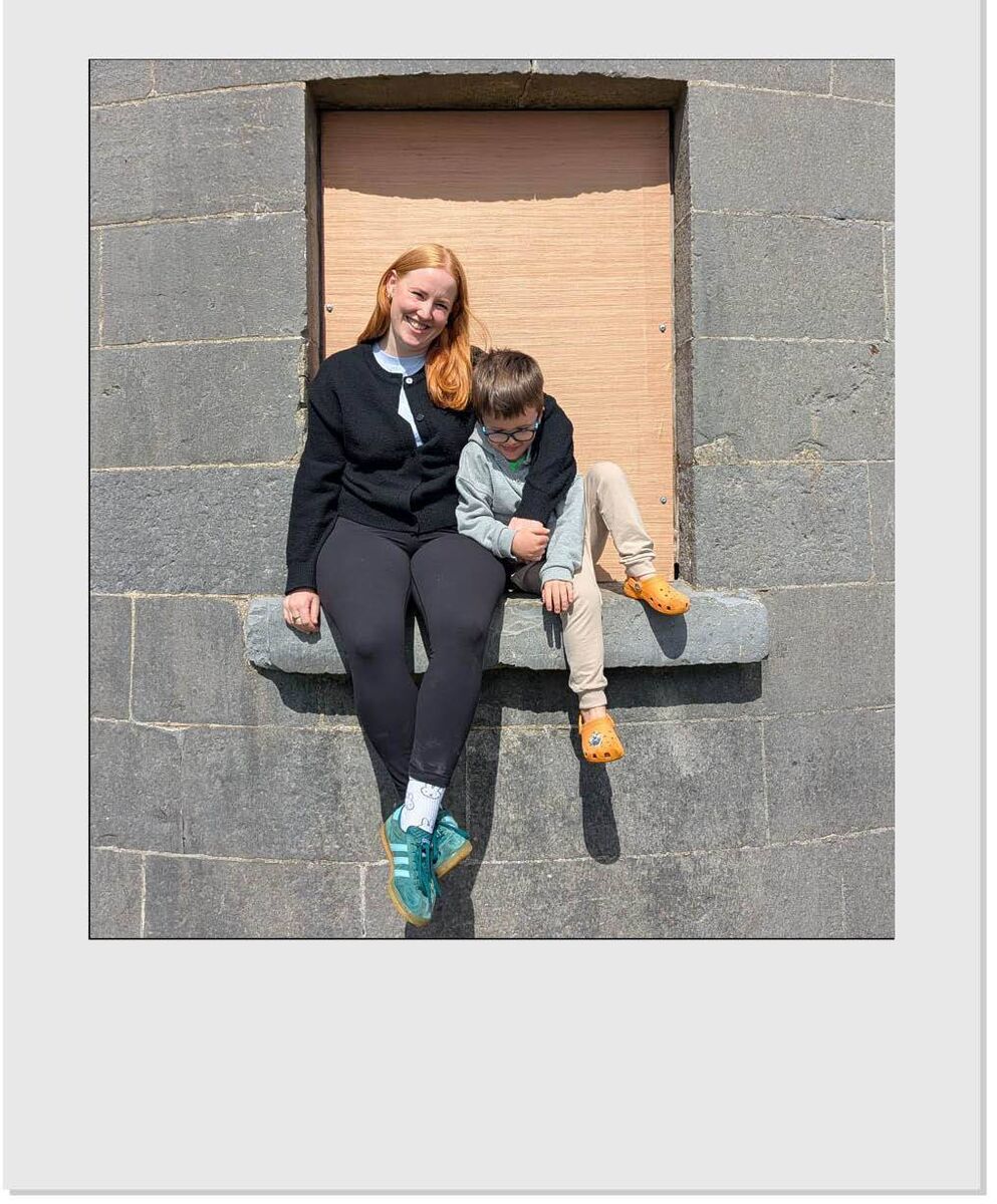 Megan with her newphew Finn in Inis Mór