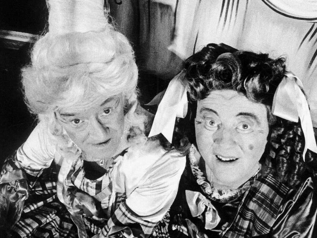 Paddy Comerford and Billa O'Connell in the Cork Opera House pantomime. 