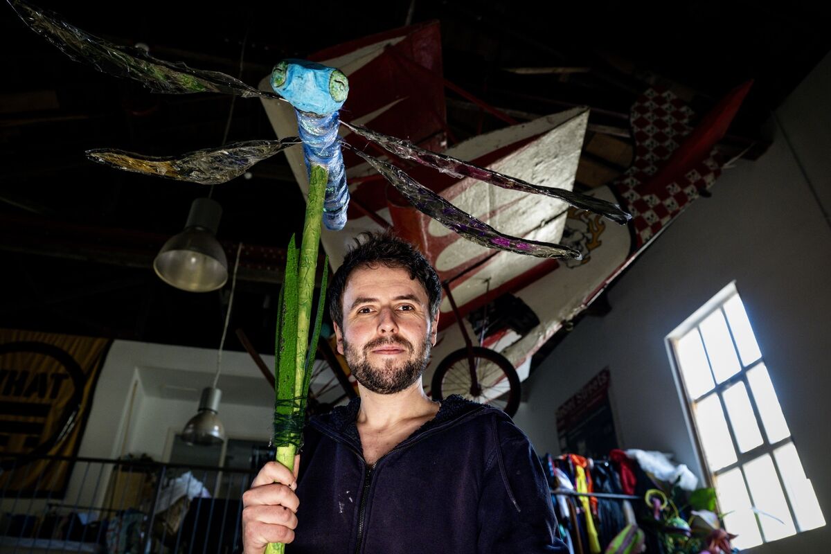 Aaron O’Connor, Community Art Link workshop facilitator and artist, at the Blackpool workshop. 