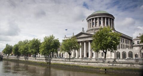 Four Courts Building on the river Liffey in Dublin Ireland