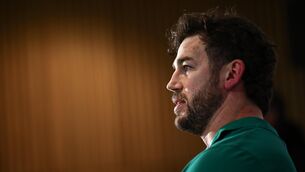 <p>LEADER: Caelan Doris speak to media after the captain's run. Pic: Seb Daly/Sportsfile</p>