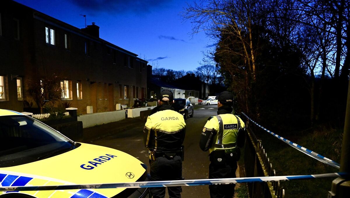 A Garda cordon at Innismore Park, Ballincollig, Cork, on Friday night. Picture: Larry Cummins