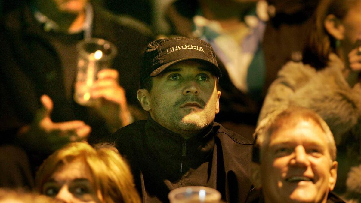 INTERESTING SPECTATOR: Roy Keane takes in the Sale-Munster at Edgeley Park in 2005. Pic: Morgan Treacy