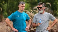 Johnny Sexton chats with Roy Keane 9/8/2023