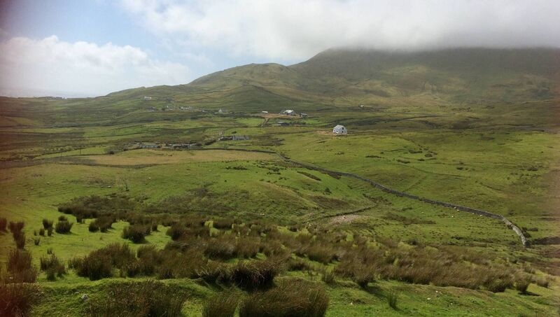 Clouds roll in over Knockmore Mountain on Clare Island, one of the more challenging sections of the trail.
