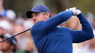 <p>SATURDAY SCARE: Rory McIlroy was among the early starters as The Players Championship golf tournament was disrupted. Pic: (AP Photo/Gerald Herbert)</p>