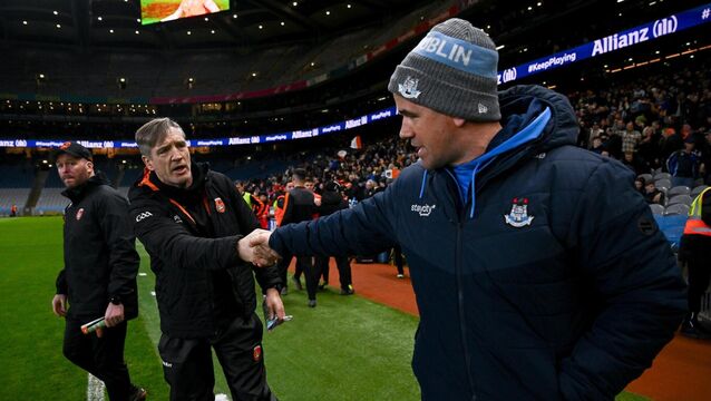 <p>FAIR PLAY: Armagh manager Kieran McGeeney, left, and Dublin manager Ger Brennan shake hands after the Allianz Football League Division 1 match between Dublin and Armagh at Croke Park in Dublin. Photo by Ben McShane/Sportsfile</p>