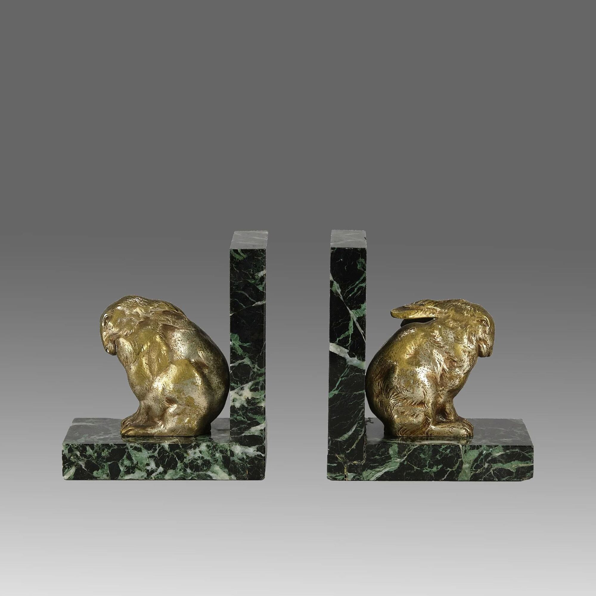 A gorgeous pair of gilded bronze bunny bookends from Art Deco and Art Nouveau London specialist hicknet.com (sold).