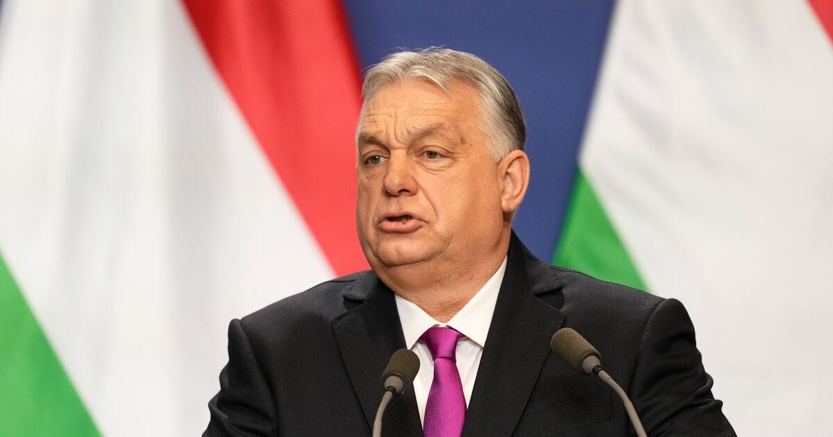 Political rivals Viktor Orban and Peter Magyar march in Budapest