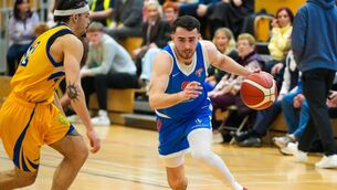 <p>MAN FOR THE MOMENT:Â UCC Demons James Hannigan has a run at the basket. Picture by Noel Sweeney</p> <p>MAN FOR THE MOMENT:Â UCC Demons James Hannigan has a run at the basket. Picture by Noel Sweeney</p>