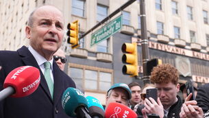 <p>Taoiseach MicheĂĄl Martin speaks to the media ahead of the St Patrick's Day Parade in Philadelphia.</p> <p>Taoiseach MicheĂĄl Martin speaks to the media ahead of the St Patrick's Day Parade in Philadelphia.</p>