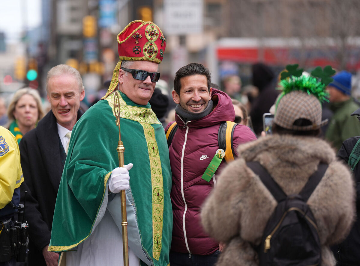 People during the St Patrick’s Day Parade in Philadelphia. Picture: Niall Carson/PA