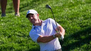 <p>SEARCHING FOR IT: Rory McIlroy of Northern Ireland hits from the rough onto the second green during the third round of The Players Championship golf tournament Saturday, March 14, 2026, in Ponte Vedra Beach, Fla. (AP Photo/Gerald Herbert)</p>