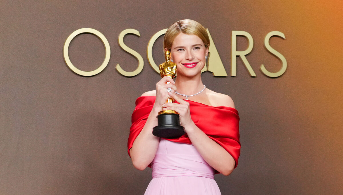 Jessie Buckley, winner of the award for actress in a leading role for Hamnet poses in the press room at the Oscars. Picture: Jordan Strauss/Invision/AP. Jessie Buckley, winner of the award for actress in a leading role for Hamnet poses in the press room at the Oscars. Picture: Jordan Strauss/Invision/AP.
