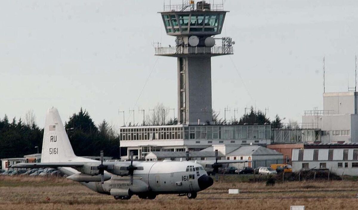 A US Hercules Transporter parked at Shannon Airport in 2003. Picture: AP/John Cogill A US Hercules Transporter parked at Shannon Airport in 2003. Picture: AP/John Cogill