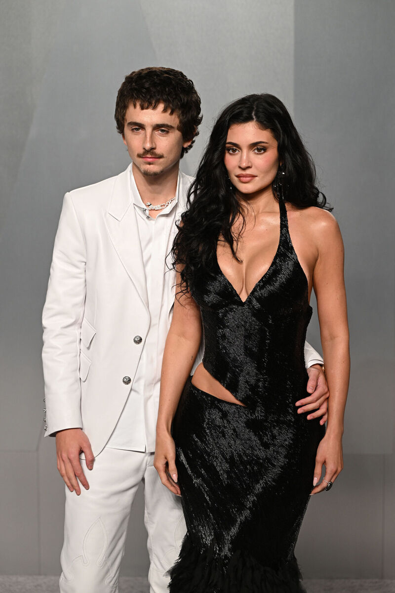 Kylie Jenner and Timothee Chalamet at the Vanity Fair Oscar Party held at Los Angeles County Museum of Art in Beverly Hills. Picture: Doug Peters/PA Wire.