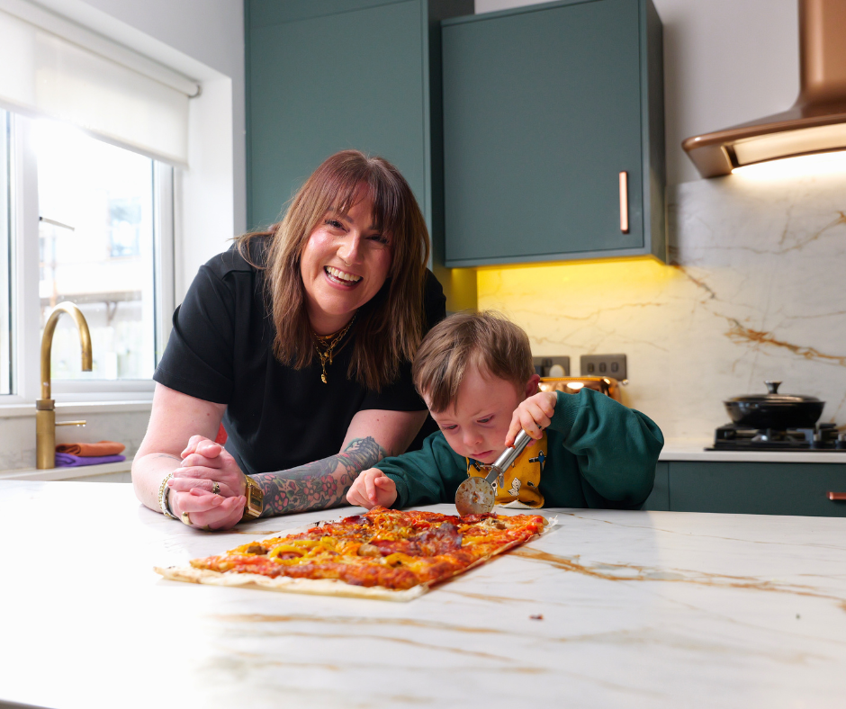 Gina Daly with her adored son Gene.