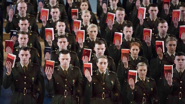 <p>The alarmingly low pay for cadets acts as a barrier to entry for anyone who cannot rely on family to support them for the crucial early years of training. Picture: Eamonn Farrell/RollingNews.ie</p>