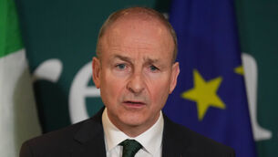 <p>Taoiseach Micheál Martin speaks to the media at the Willard Intercontinental Hotel in Washington DC, during his visit to the US for St Patrick's Day. Picture: Niall Carson/PA</p> <p>Taoiseach Micheál Martin speaks to the media at the Willard Intercontinental Hotel in Washington DC, during his visit to the US for St Patrick's Day. Picture: Niall Carson/PA</p>