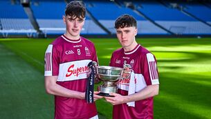 <p>Presentation College Athenry face St Kieran's College in the Croke Cup final on St Patrick's Day. Pic: Piaras Ó Mídheach/Sportsfile </p>