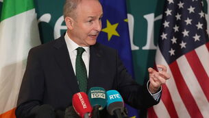 <p class="contextmenu internal_Caption">Taoiseach Micheál Martin speaking to the media in Washington DC during his visit to the US for St Patrick’s Day. Picture: Niall Carson/PA</p> <p class="contextmenu internal_Caption">Taoiseach Micheál Martin speaking to the media in Washington DC during his visit to the US for St Patrick’s Day. Picture: Niall Carson/PA</p>