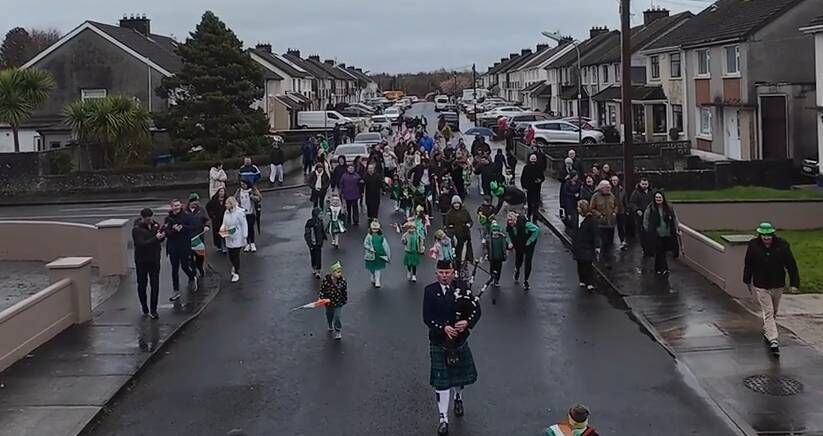 Ireland’s tiniest and shortest St Patrick’s Day parade kicked off the festivities. Picture: David Raleigh
