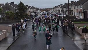 <p>Ireland’s tiniest and shortest St Patrick’s Day parade kicked off the bank holiday festivities, Monday, March 16. Picture: David Raleigh</p>