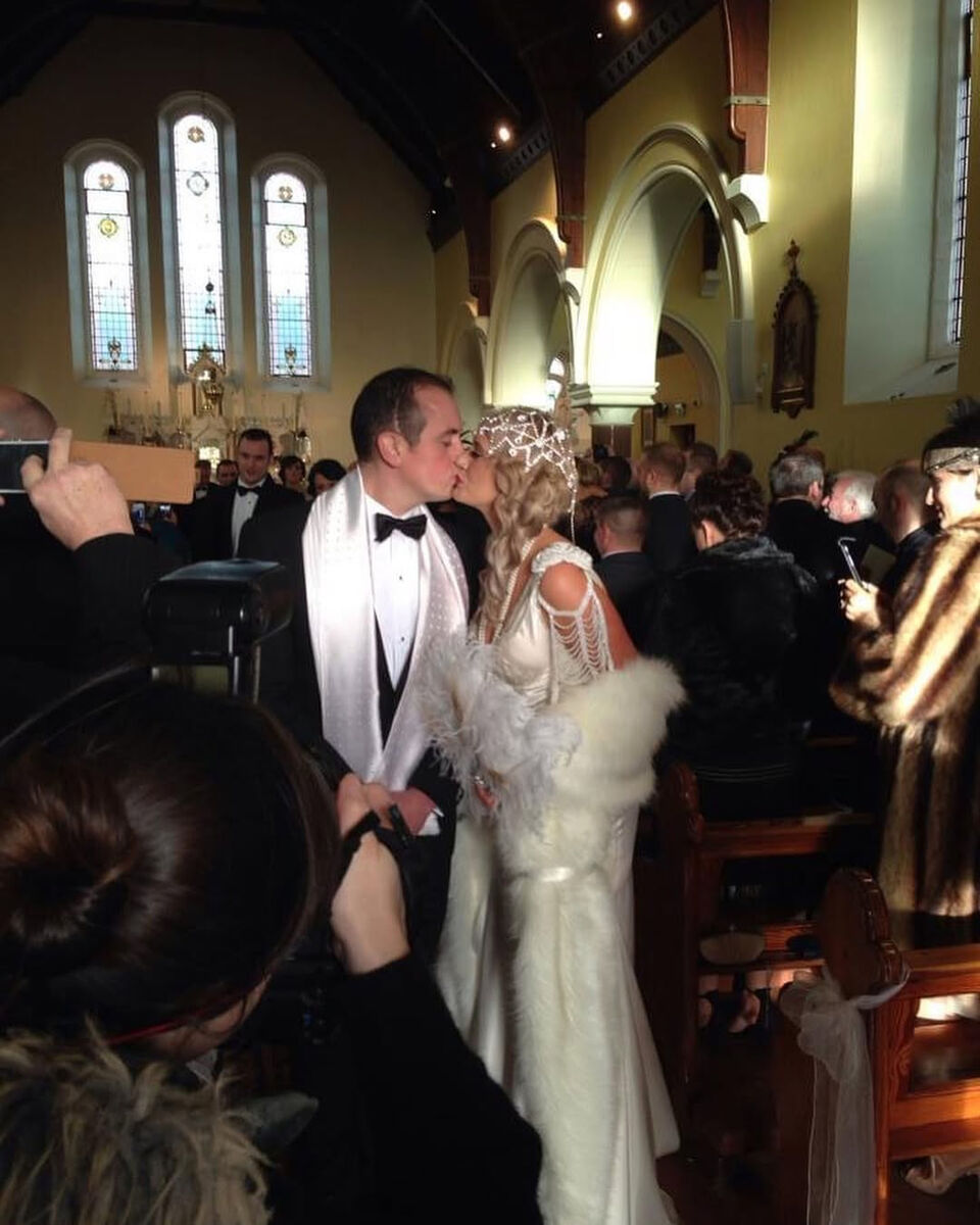 Lisa and her husband Jason: 'The dance floor was full all night, and the bar was full all night. I remember the owner of the hotel said it was the best bar he’d had in a while.'