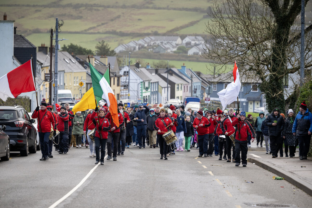The Dingle Fife and Drum Band on the streets of Dingle this morning. Picture: Domnick Walsh/Eye Focus