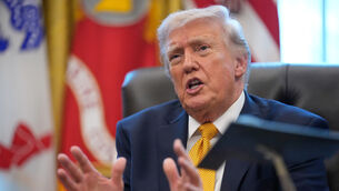 <p>Mr Trump said that 23 Presidents of the US had Irish blood, which showed that the Irish are 'great politicians'. Picture: AP Photo/Julia Demaree Nikhinson</p>