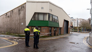 <p>Gardaí in Cork sealed off a section of Lower John Street and Knapps Square following an incident in which a man was fatally injured in the city centre on Monday evening. Picture: Noel Sweeney</p>