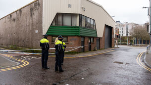<p>Gardaí in Cork sealed off a section of Lower John Street and Knapps Square following an incident in which a man was fatally injured in the city centre on Monday evening. Picture: Noel Sweeney</p>