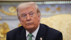 <p class="contextmenu Body Body">Monday’s meeting gave a glimpse of future headaches, such as a possible visit by Mr Trump to his Doonbeg golf course in Clare this September, when it hosts the Irish Open. Picture: Niall Carson/PA</p>