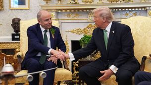 <p>The meeting in the Oval office was dominated by questions about the war in Iran, during which Mr Trump said he was "disappointed" in British prime minister Keir Starmer for failing to get involved in the Middle East conflict. Picture: Niall Carson/PA</p>