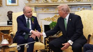<p>The meeting in the Oval office was dominated by questions about the war in Iran, during which Mr Trump said he was "disappointed" in British prime minister Keir Starmer for failing to get involved in the Middle East conflict. Picture: Niall Carson/PA</p>